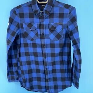 Criminal Damage London Buffalo Check Flannel Shirt Streetwear Urban Retro Medium